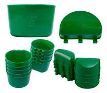 Comprar 50 Bebederos Comederos Para Gallo Media Luna + 50 De 1.2 L