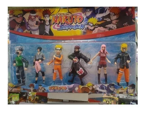 Naruto Shippuden Cartelado Kit completo com 6 bonecos 15 cm em