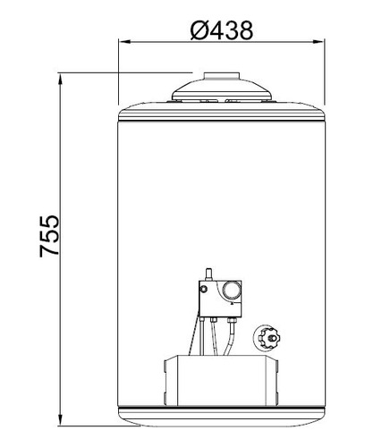 Imagen 4 de 4 de Termotanque multigas Longvie Convencional T3050PF blanco 50L