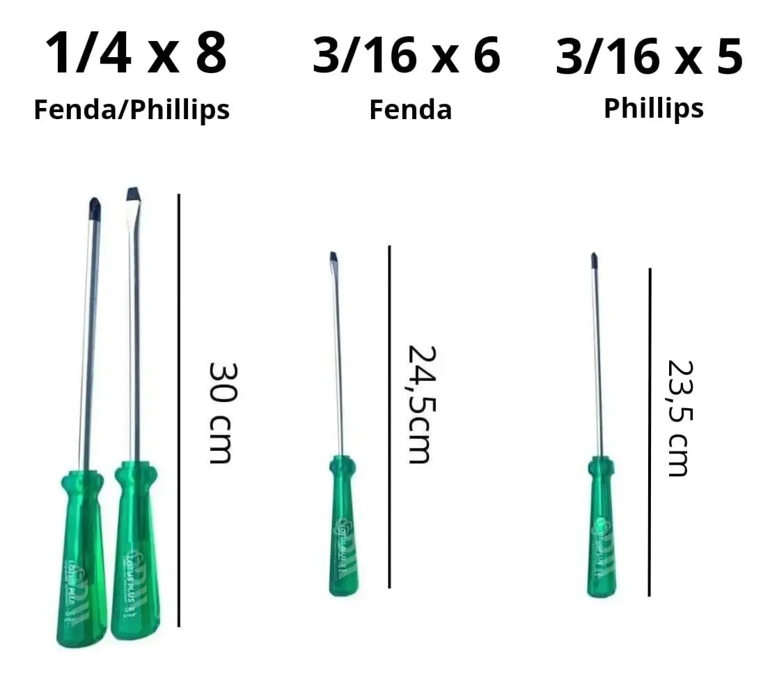 Jogo Chave Pro Fenda E Philips Imantado C/ 12 Peças Imantada 3