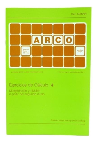 508064 Cuaderno Ejercicios Cálculo 4 Sistema Arco Eduke