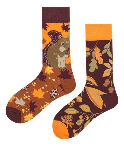 Calcetines Originales New Ab Para Mujer, Asimétricos, Creati