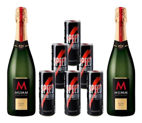 Combo Previa Con Amigos 2 Champagne Mumm + 6 Speeds