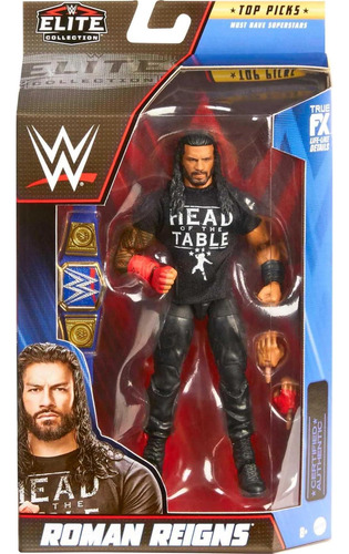Figura De Acción Mattel Wwe Elite Roman Reigns 15 Cm