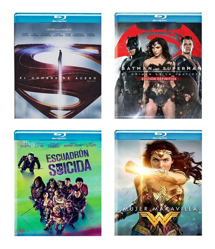 Dc Universe Paquete Superman Batman Mujer Maravilla Blu-ray