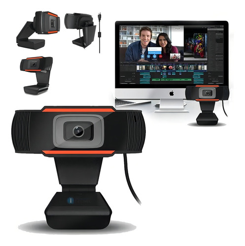 Webcam Com Microfone 1080p Full Hd Cor Colorido
