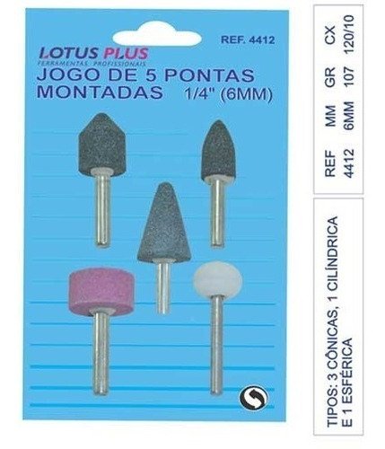 Jogo Com 5 Pontas Montadas Haste De 1/4   Lotus 4412