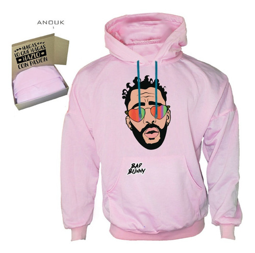 Imagen 8 de 10 de Buzo Hoodie Personalizado Saco Bad Bunny Unisex Estampado R4