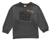 Comprar Buzo Canguro Nene Niños Grisino Algodón Estampado
