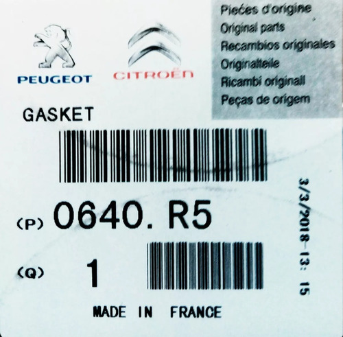 Empacadura Camara Peugeot 405 87-97 Centauro 1.8 Made France