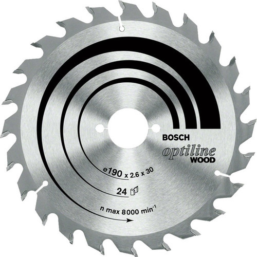 Disco Sierra 7-1/4 Dientes 24 Optiline Wood Bosch Plata