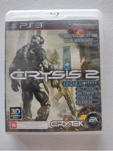 Crysis 2 Ps3 Mídia Física Seminovo Jogo Original + Nf