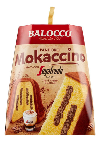 Pandoro Mokaccino Pan Dulce Sabor Mocha Pastel Balocco 800g