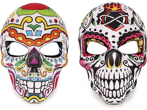 Calavera Azucar Del Dia Los Muertos Halloween Para Mascaras