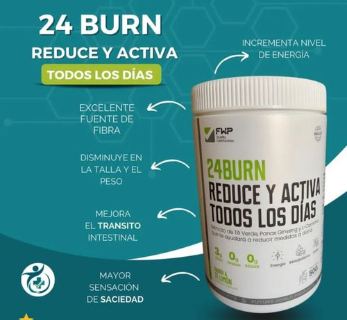 24 Burn Reduce Y Activa Fwp 500g Té De Limón