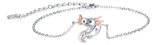 Pulsera Axolotl, Pulsera Axolotl De Plata De Ley 925, Regalo