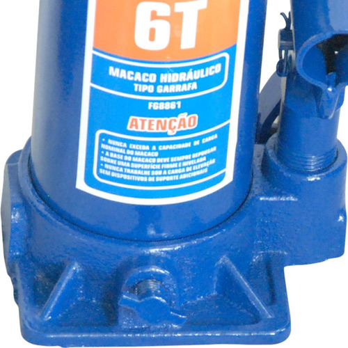 Macaco Hidráulico Tipo Garrafa 6 Toneladas Altura Máxima 35,5cm Daily 2008 a 2018 - FortG