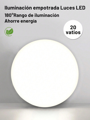 Lámpara De Sobreponer Redonda 20w Luz Blanca 6500k