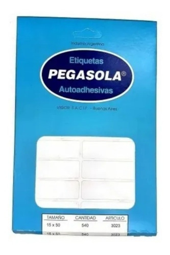 Etiquetas Pegasola X 30 Planchas Todas Las Medidas