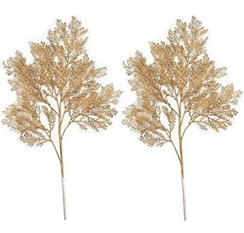 Ramas Doradas Tupidas Artificiales Pack X2u. 77cm