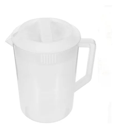 Jarro Plástico 4 Lt Con Tapa Blanca