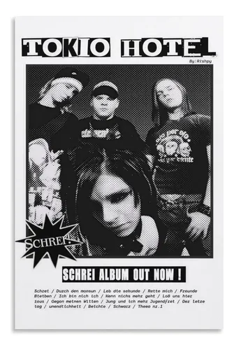 A Pôster Da Banda Tokio Hotel Quadros | Parcelamento sem juros