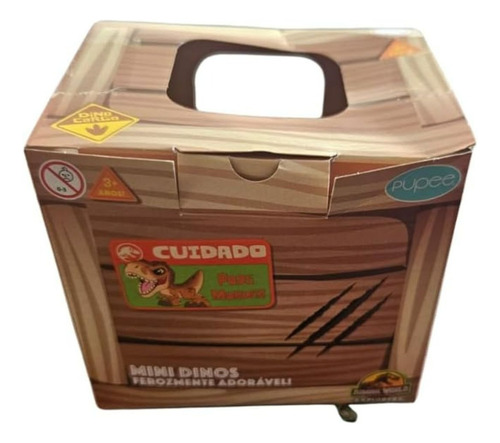 Mini Dino T-rex Preto Na Casinha Jurassic Word - Pupee