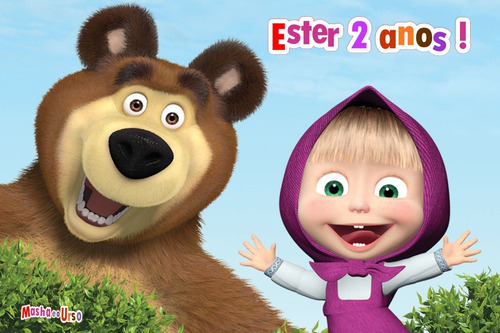 Imagem 3 de 5 de Convite Animado Masha E O Urso Vídeo, Whatsapp, Aniversário
