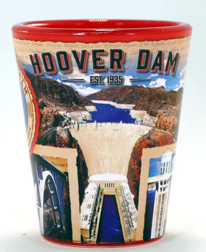 Hoover Dam Arizona Nevada Scrapbook Vaso Chupito