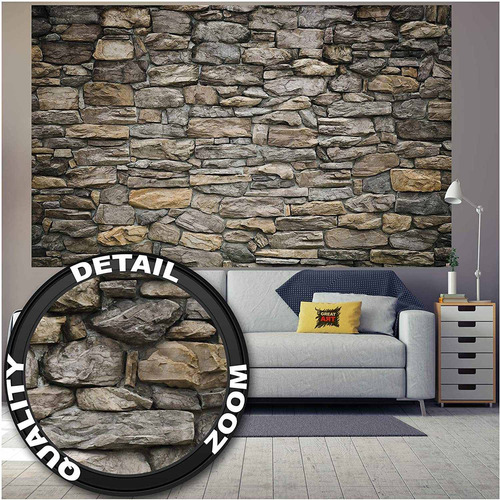 Imagen 2 de 9 de Decoración De La Pared Papel Tapiz Gris Foto De Stonewa...
