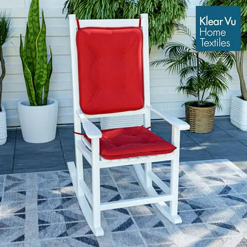 Cojines Para Sillas Mecedoras Klear Vu, 20 X 17 X 2 , Rojo