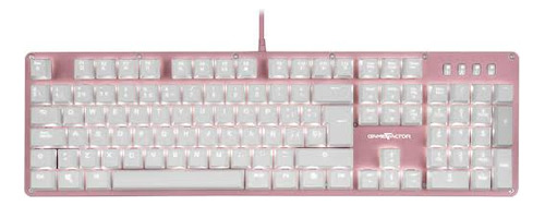 Teclado Gamer Game Factor Kbg400-pk-bl Rosa Luz Blanca