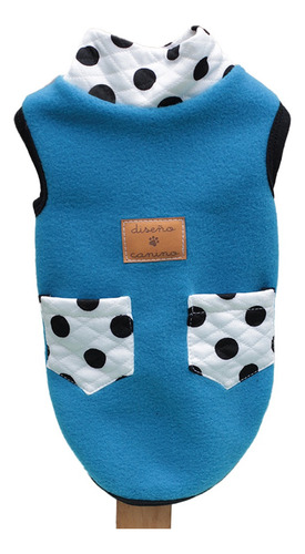 Chaleco Polar Celeste Para Perro - Chico - Talle 1-4