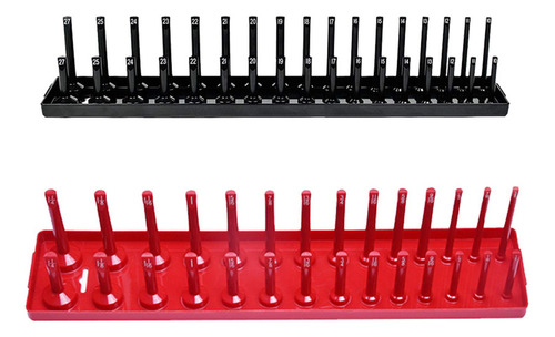 2x Sae Metric Socket Tray Holder Storage Organizer Rail