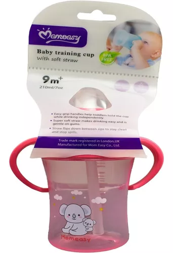 Vaso de entrenamiento con pitillo en silicona para bebé - Momeasy