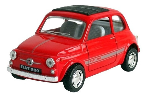 Fiat 500 Escala 1:32 Kinsmart Rojo