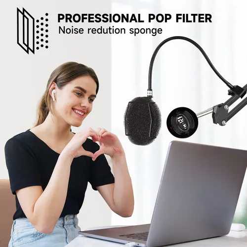 Micrófono Pop Filter Proar Para Blue Yeti, Blue Snowball