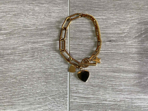 Pulsera Con Colgantes Chapa De Oro Regalo Mujer Chapa De Oro