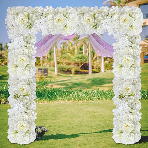 Arreglo De Pared De Flores De Boda, Fila De Flores De Arco