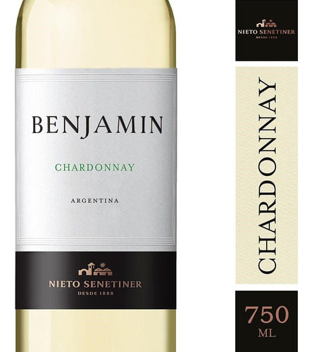 Botella De Vino Blanco Benjamin Chardonnay 750ml Senetiner 