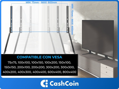 Imagen 7 de 10 de Soporte Pie Tv Onebox Inclinable Regulable 23 A 70 Ob-p1