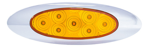 1 Plafón Lateral Elíptico Luz Ámbar De 12-24 Volts Tunelight