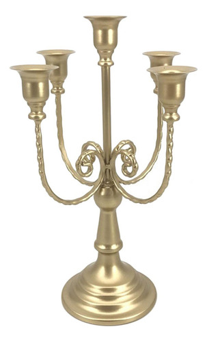 Portavelas Moderno Candelabro De Boda Sala Oro Oro Pequeña