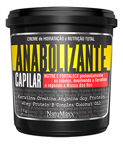 Máscara Fortificante Anabolizante Capilar Natumaxx 1 Kg