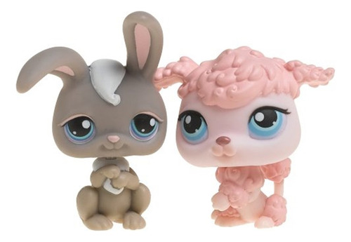 Pares De Mascotas Littlest Pet Shop Caniche Y Conejito