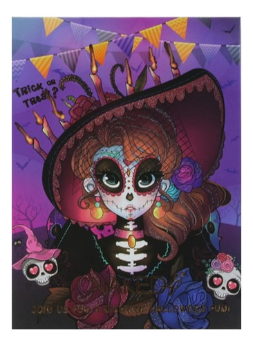 Paleta De Sombras Naked 4 Catrina Hallowen Mate Glitter 