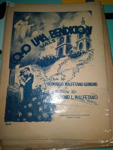 Partitura Vals  Como Una Bendición Antonio Malfetano