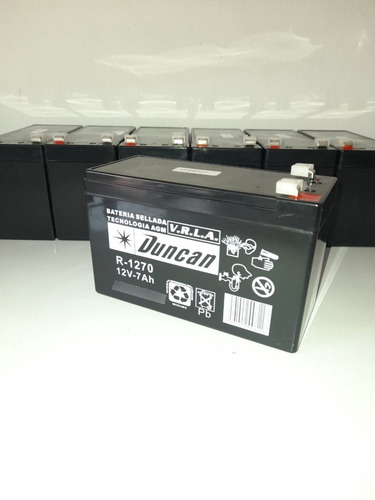 Imagen 4 de 5 de Bateria 12v 7a Agm Duncan Ups/alarmas/lamparas/ R-1270a