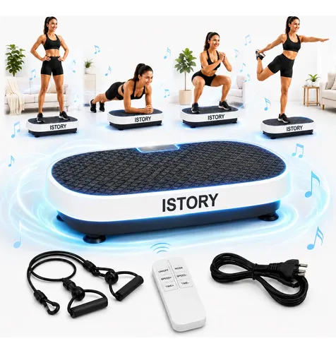 Plataforma Vibratória 199 Níveis Controle Remoto Bluetooth Branco 110v/220v
