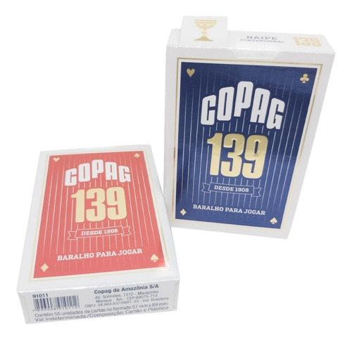 Baralho Copag 139 Tradicional Naipes Tamanho Normal Kit C/ 2